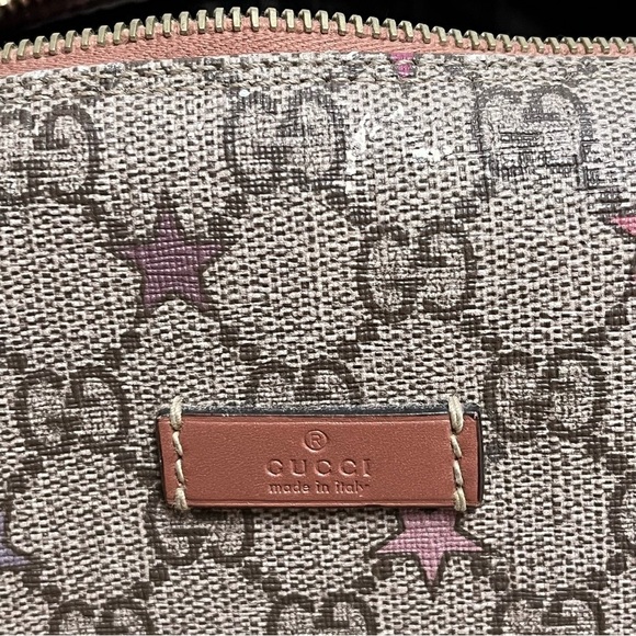 GUCCI SUPREME Star Print Zipper Cosmetic Pouch Make Up Bag - Picture 15 of 16
